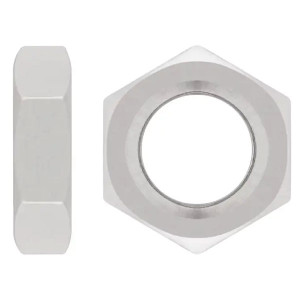 Гайка шестигранная нержавеющая низкая DIN 439 А4