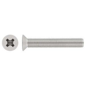Гвинт нержавіючий з потайною головкою та хрестоподібним шліцом DIN 965 А2